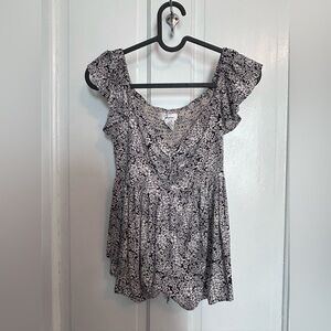 floral babydoll top